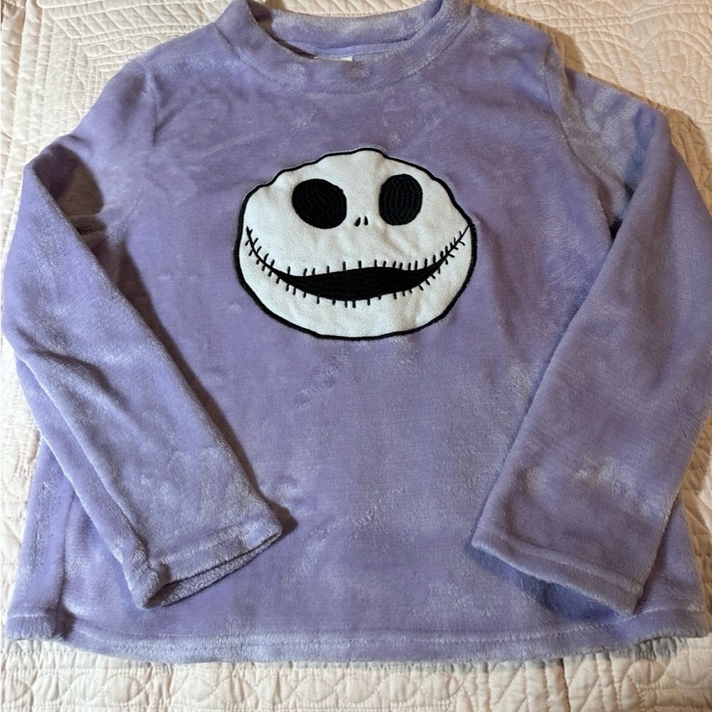 JACK Skeleton NIGHTMARE BEFORE
CHRISTMAS Pajama top, EUC ladies 8-10, Med